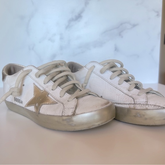 Golden Goose Super Star white leather with gold star - Picture 3 of 8